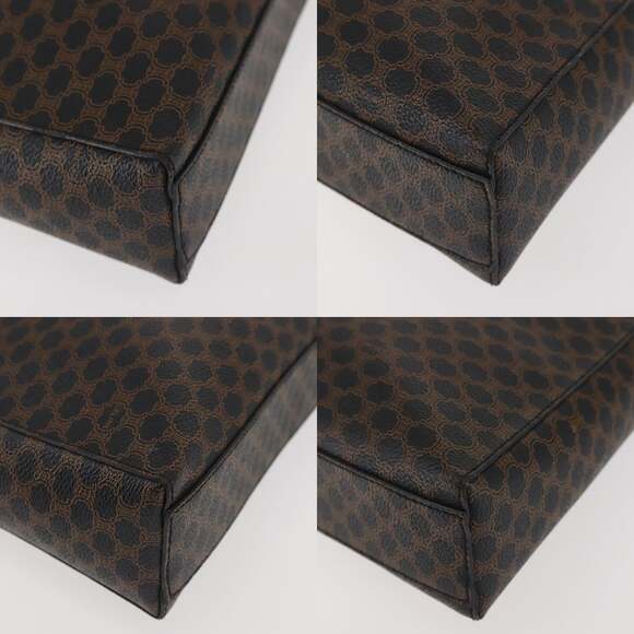 CELINE Macadam Canvas Shoulder Bag Pvc Leather Black Gold - Picture 10 of 13